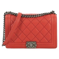 Chanel Stitch Boy Flap Bag Quilted Calfskin New Medium