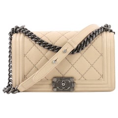 Chanel Stitch Boy Flap Bag Quilted Calfskin Old Medium Chanel Stitch Boy Flap Bag Quilted Calfskin Old Medium