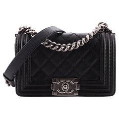 Chanel Stitch Boy Flap Bag Quilted Calfskin Small