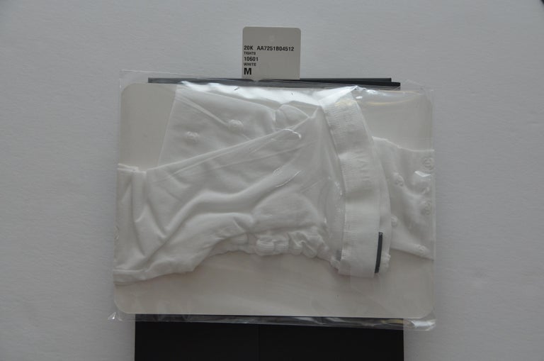 Chanel Stockings Tights Runway CC Logo WHITE Size M - SOLD OUT! Brand NEW!  at 1stDibs