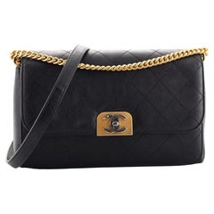 Chanel Straight Lines Flap Bag Quilted Calfskin Medium