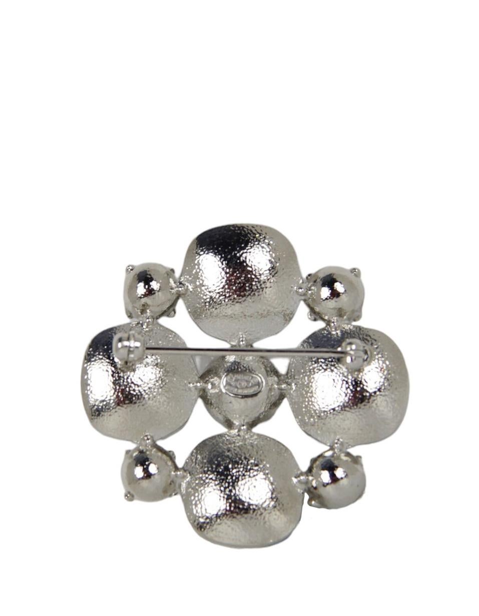 Chanel Strass Crystal Maltese CC Brooch In Excellent Condition In New York, NY