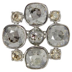 Chanel Strass Crystal Maltese CC Brooch