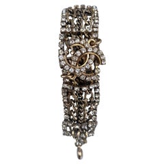 Chanel Gliederarmband mit Strasskristallen
