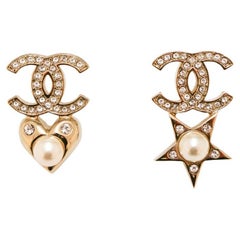 Chanel Strass Studs Earrings