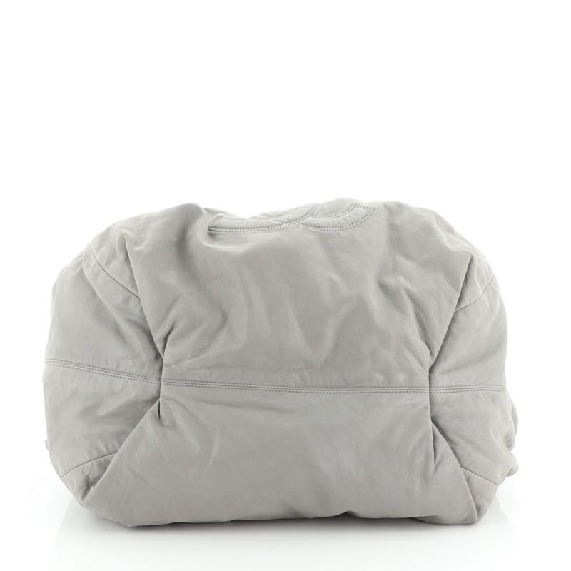 Gray Chanel Stretch Spirit Cabas Leather Large