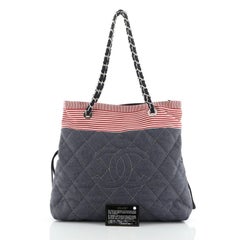 Chanel Stretch Spirit Ketten-Tasche Denim Medium