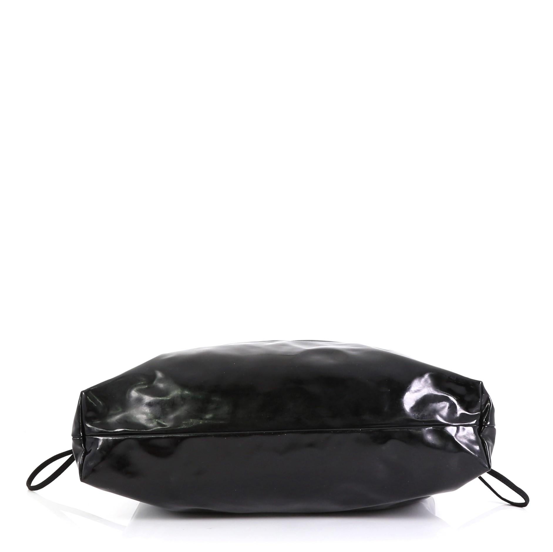 Chanel Stretch Spirit Drawstring Tote Patent Vinyl In Good Condition In NY, NY
