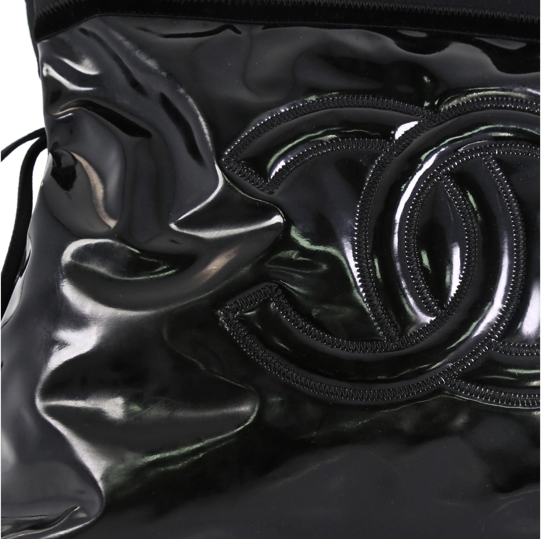 Chanel Stretch Spirit Drawstring Tote Patent Vinyl 1