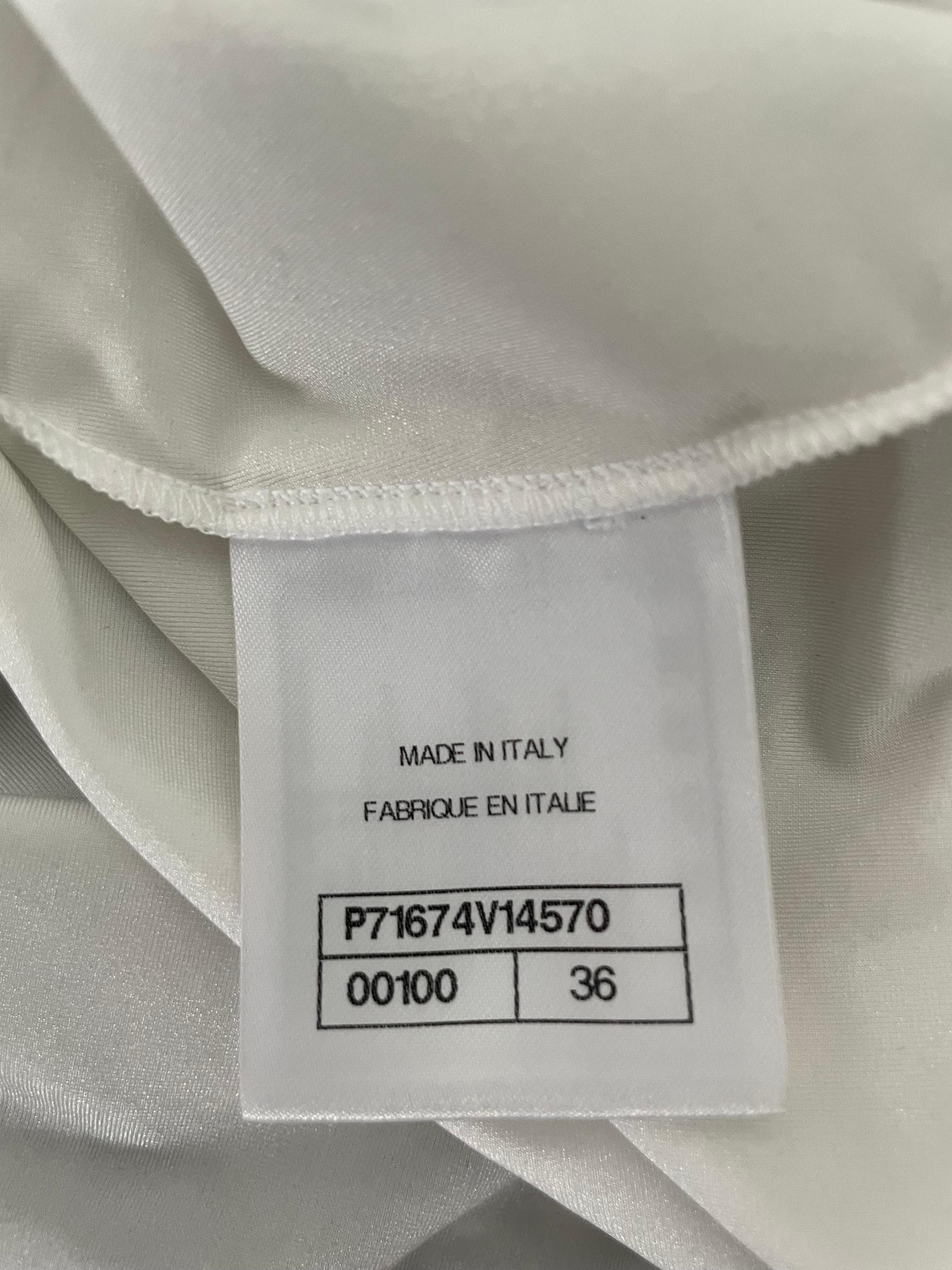 Chanel Ligne stretch à encolure carrée  Haut avec logo CC métallique 1