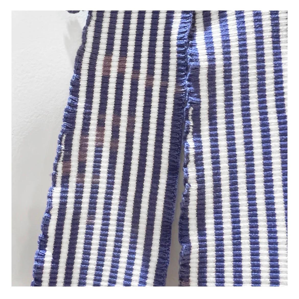 Women's Chanel Stripe Halter CC Logo Crop Top Cruise2019