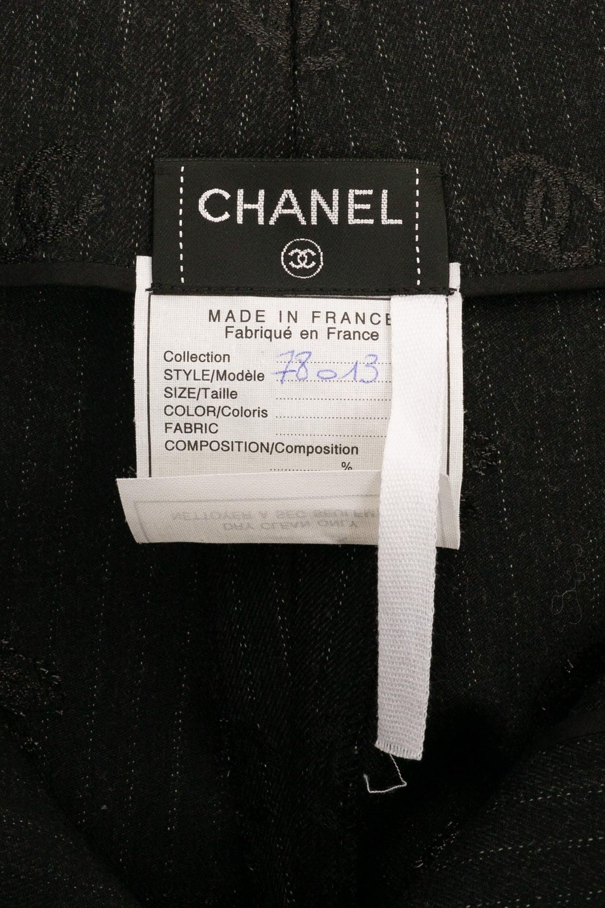 Chanel Striped Flannel Trousers For Sale 3