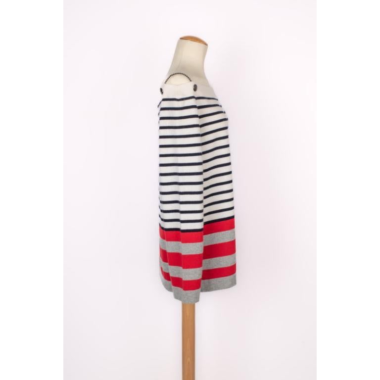 Gris Chanel - Top marin rayé - Collection Resort, 2010 en vente