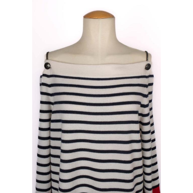 Chanel - Top marin rayé - Collection Resort, 2010 en vente 1