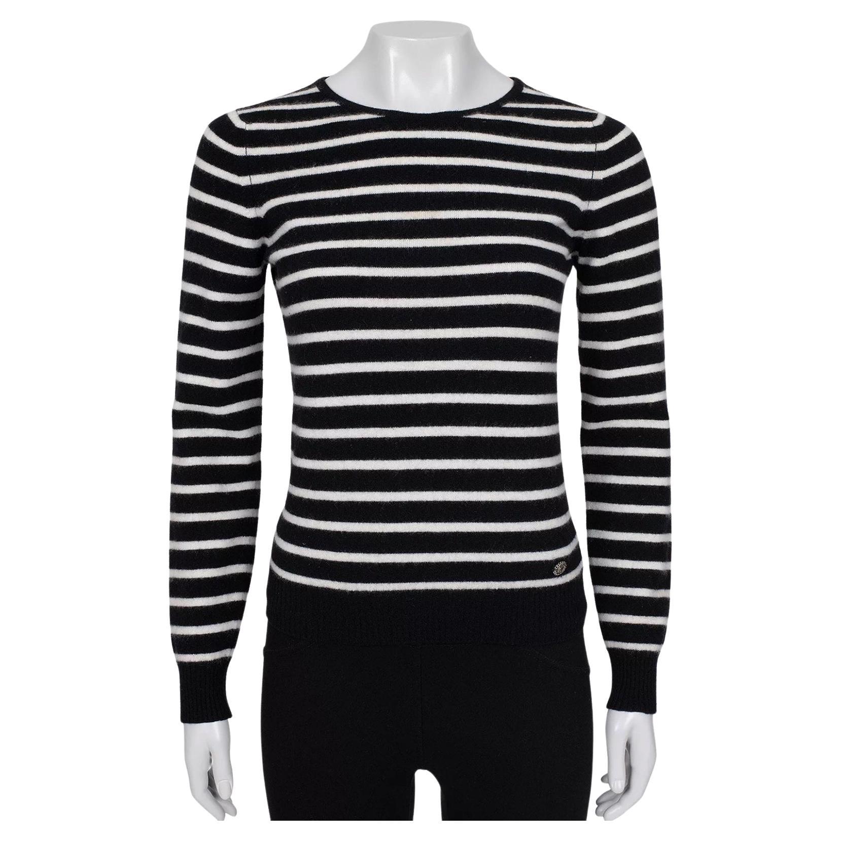 Maglione a maglia corta a righe di Chanel - Taglia S