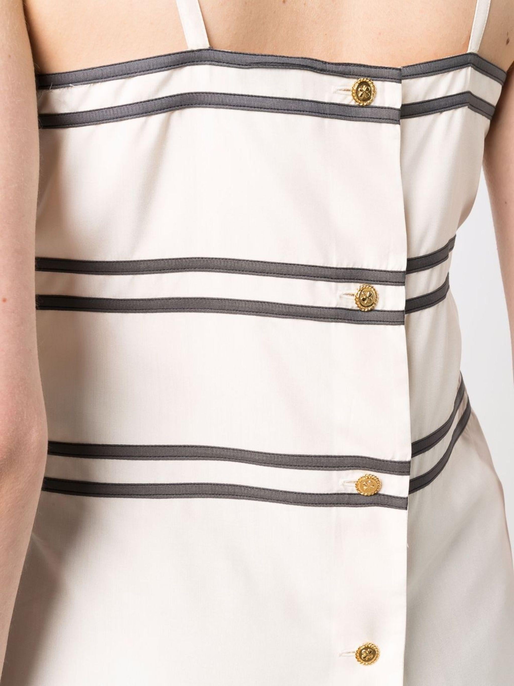 Donna Top in seta a righe Chanel in vendita