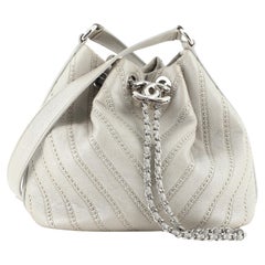 Chanel Stud Wars Drawstring Bucket Bag Embellished Chevron Lambskin Mini