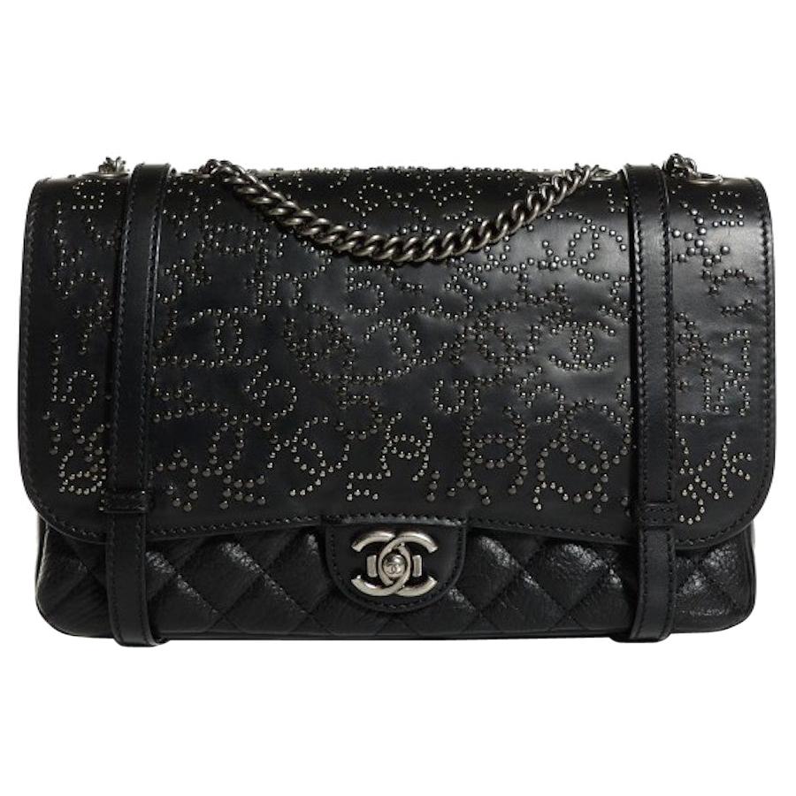 CHANEL Studded Calfskin Lambskin Paris Dallas Flap Black at 1stDibs  chanel  made in italy, chanel studded flap bag, chanel enchained flap bag