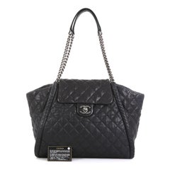 Chanel Studded CC Flap Tote Quilted Calfskin Large