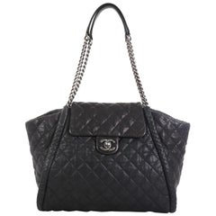 Chanel Studded CC Flap Tote Quilted Calfskin Large
