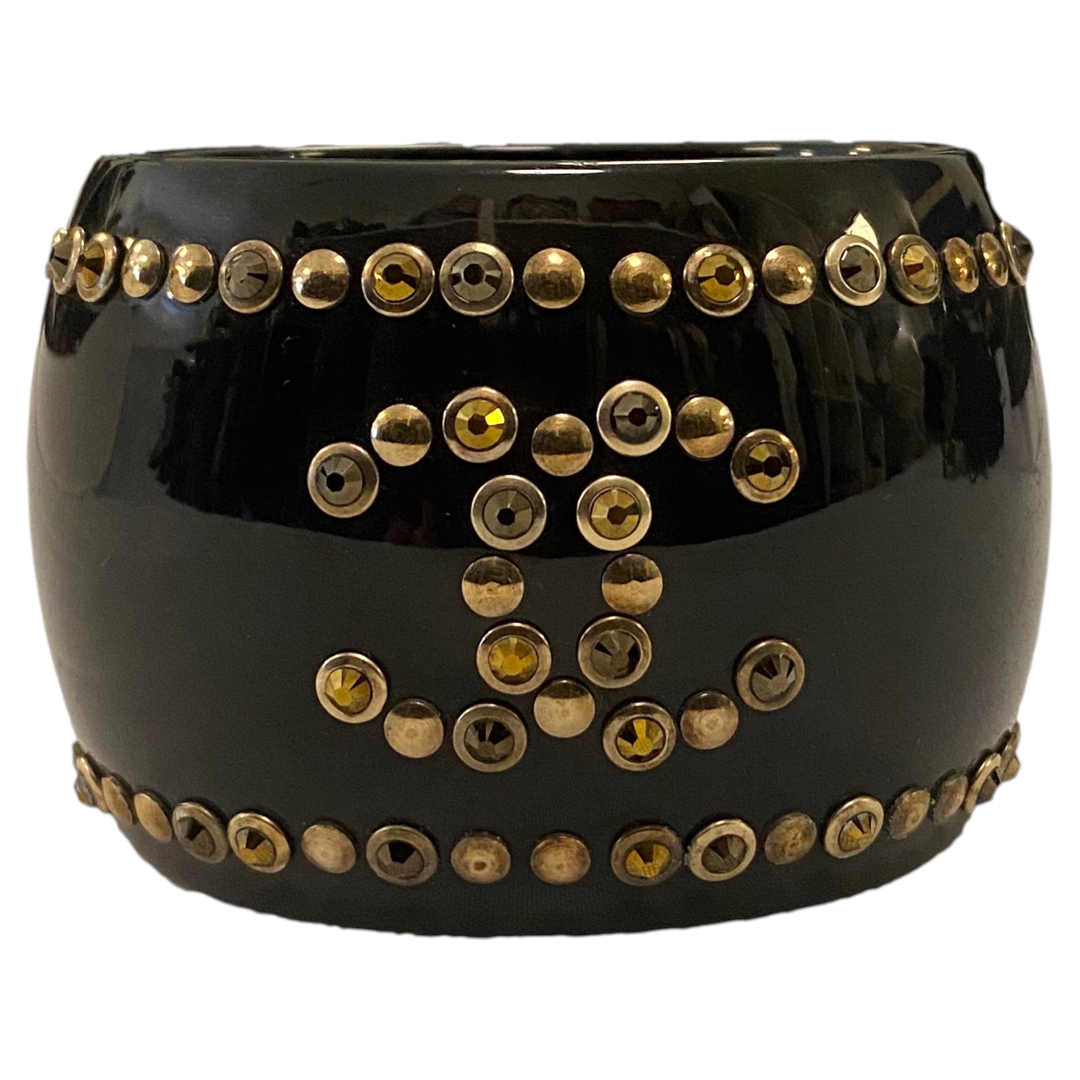 Chanel Studded Resin Cuff 2010 For Sale