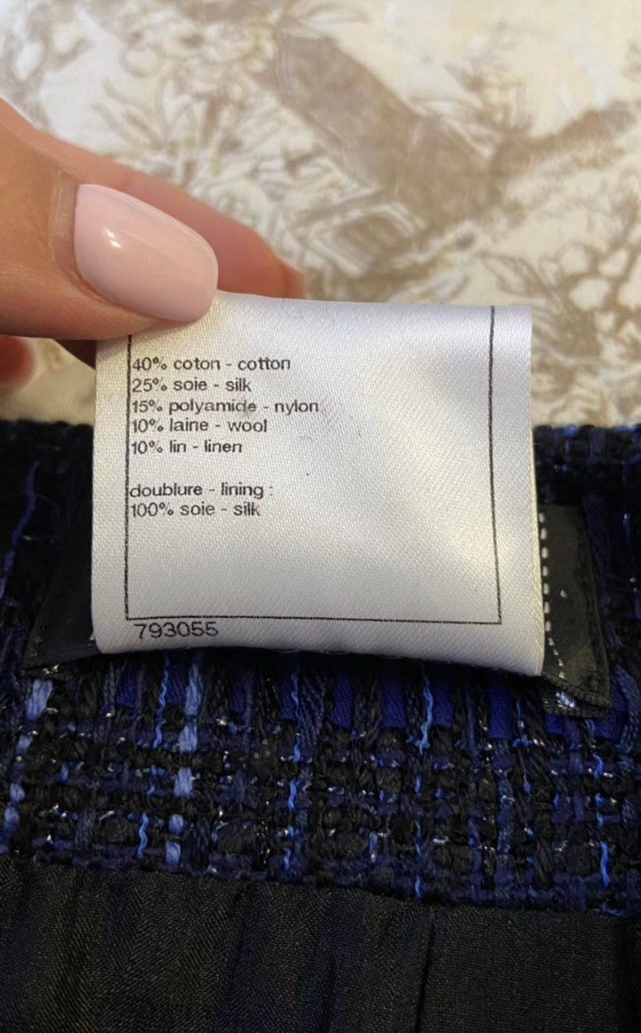 Chanel Stunning Lesage Jupe en tweed à rubans en vente 6