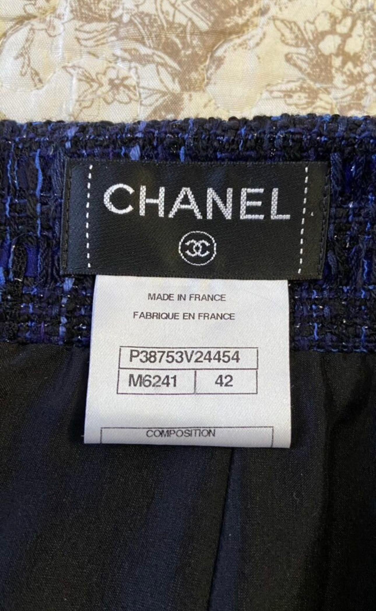 Chanel Stunning Lesage Jupe en tweed à rubans en vente 5