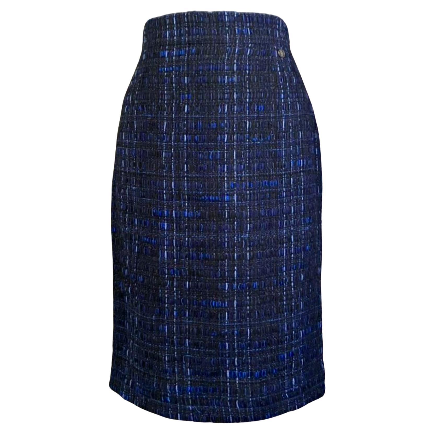 Chanel Stunning Lesage Ribbon Tweed Skirt For Sale