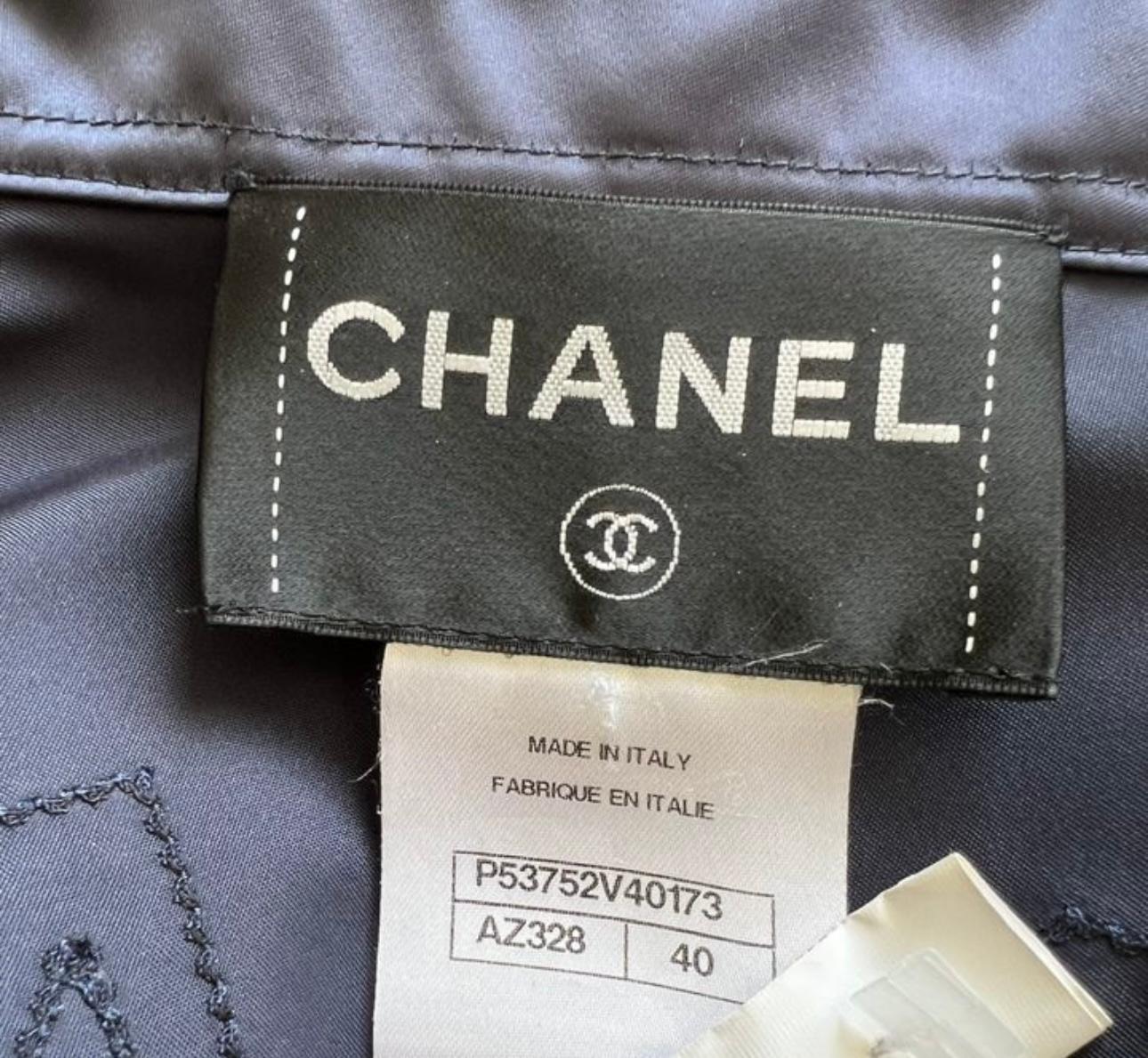 Chanel Stylish Logo Bomber with Tweed Accents 9