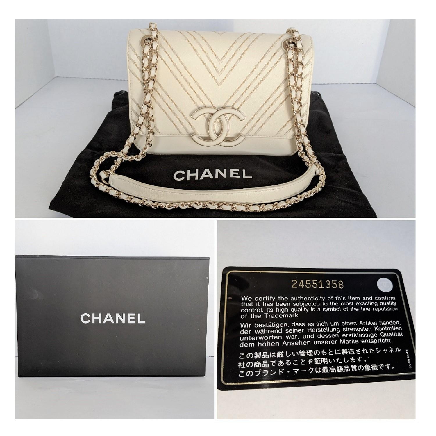 Chanel Subtle Triple Stitch Chevron Small Flap Bag 1