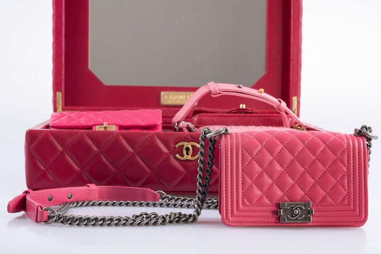 Chanel Success Story Set of 4 Pink and Red Micro Mini Bags with
