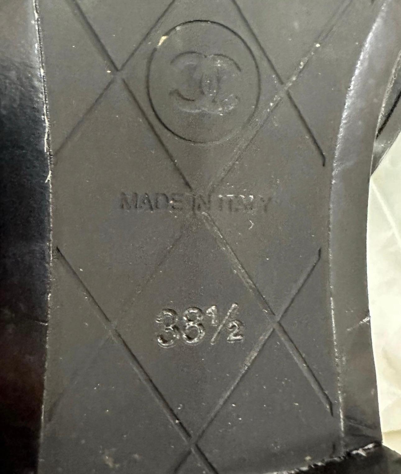 Gray Chanel Suede CC Logo Fur boots