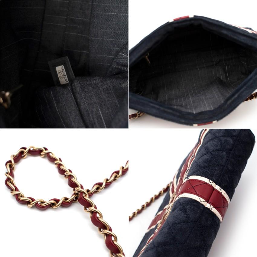 Chanel Suede & Lammfell Union Jack Limited Edition Umhängetasche 2