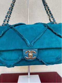 Chanel suede limited edition bag