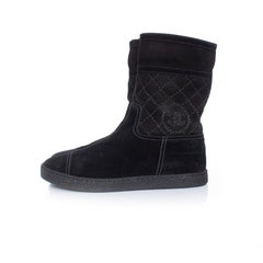 Chanel, Suede quilted ankle boots