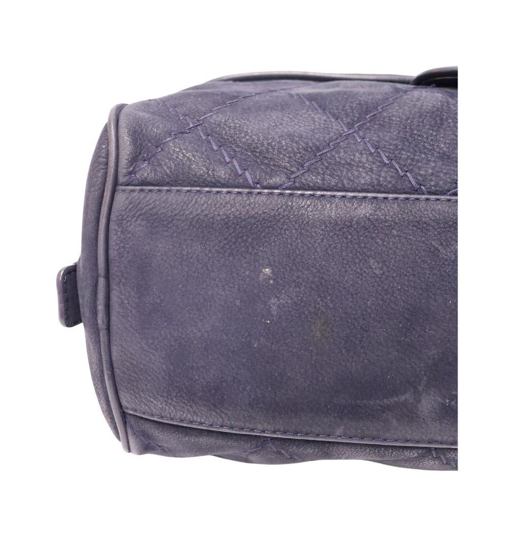 Chanel Suede Quilted Nubuck CC Flap Shoulder Bag For Sale 2