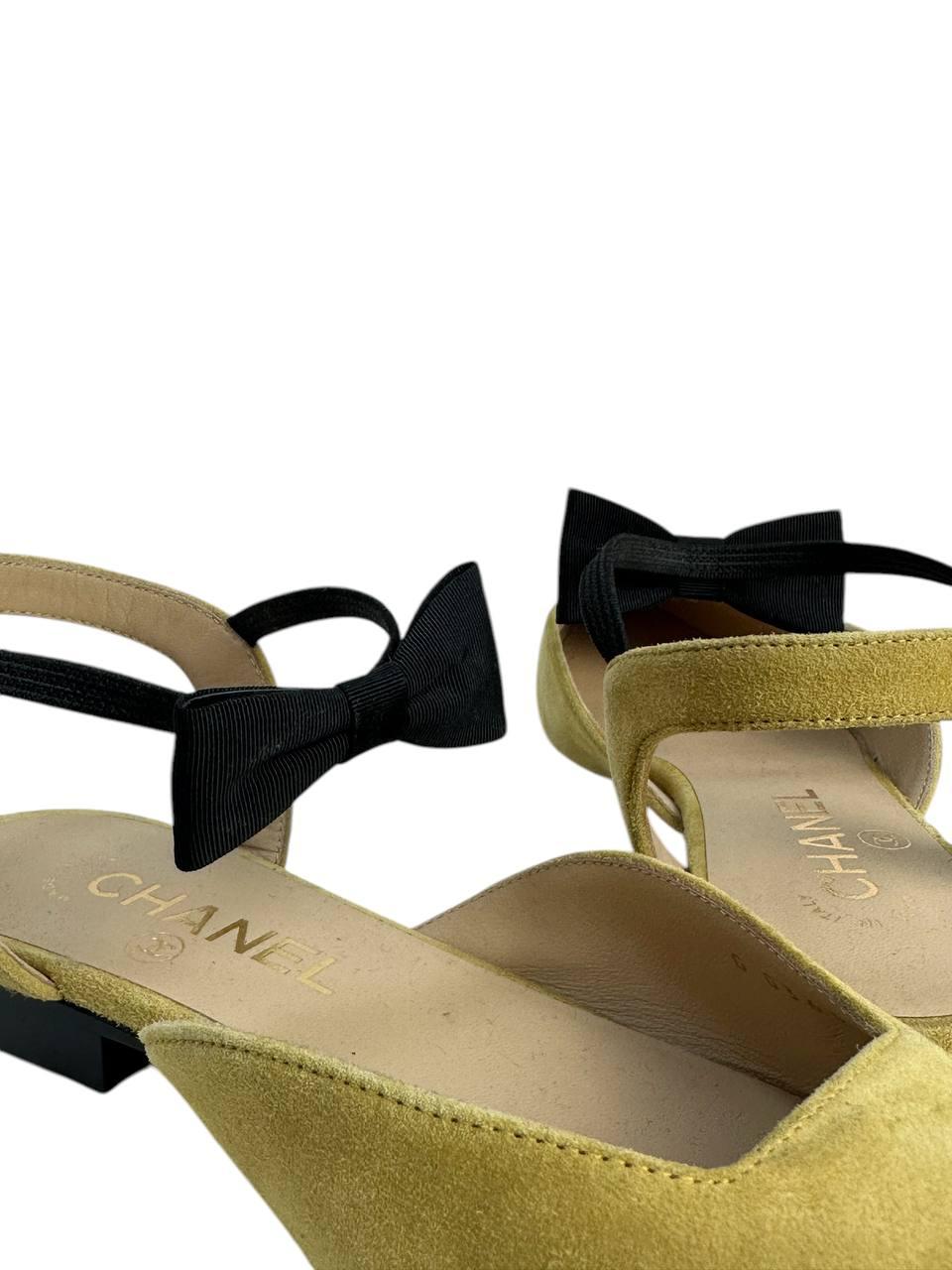 Chanel Wildleder Slingback Sandalen Sz.36 im Angebot 1