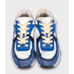 CHANEL Suede Textile CC Logo Sneakers Black White EU 38.5