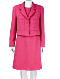 CHANEL suit pink jacket and dress S/S 1996