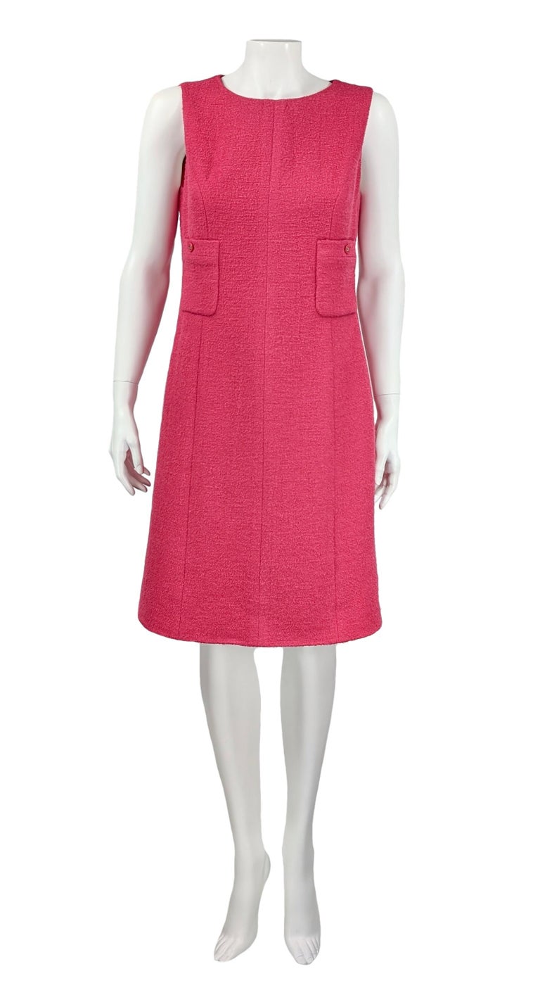 chanel pink suit dress CHANEL suit pink jacket and dress S/S 1996 For Sale at 1stDibs