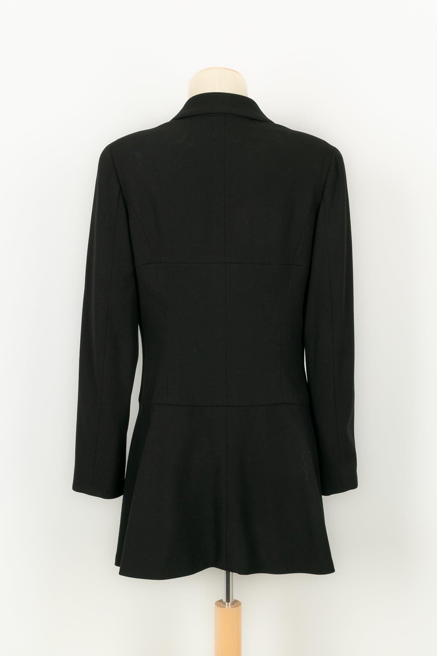 Chanel Suit Set of Jacket and Pants in Black Wool, 1997 For Sale 1