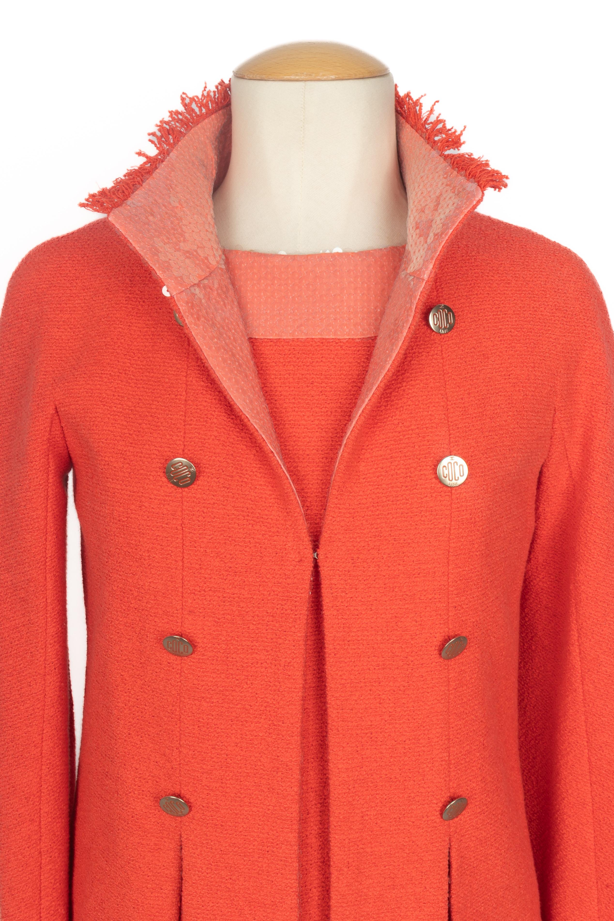 Rouge Ensemble de tailleur Chanel Resort 2008 en vente