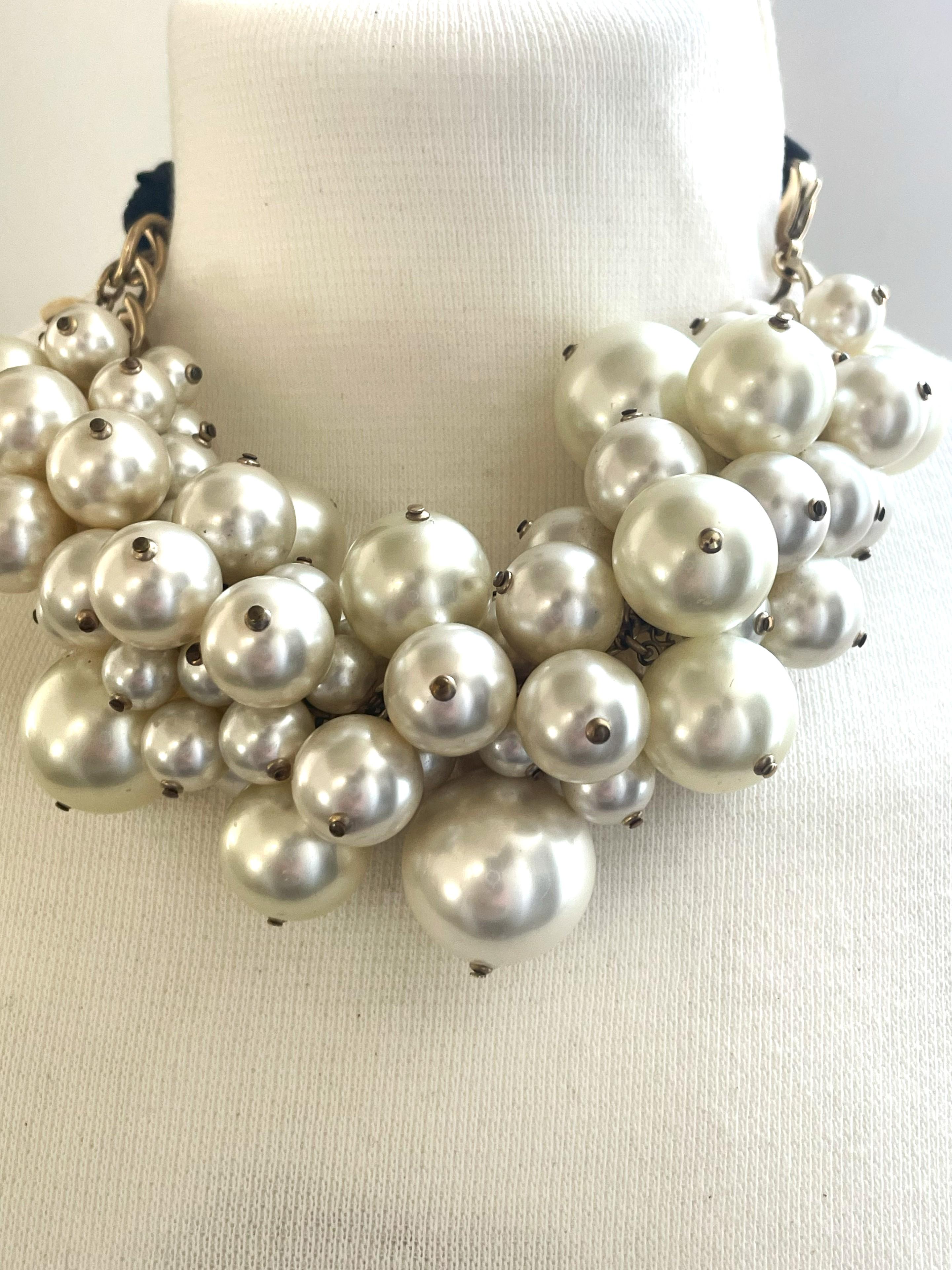 Chanel summer gold metal CC Cluster ball bracelet ore necklace, collection 2013 For Sale 13