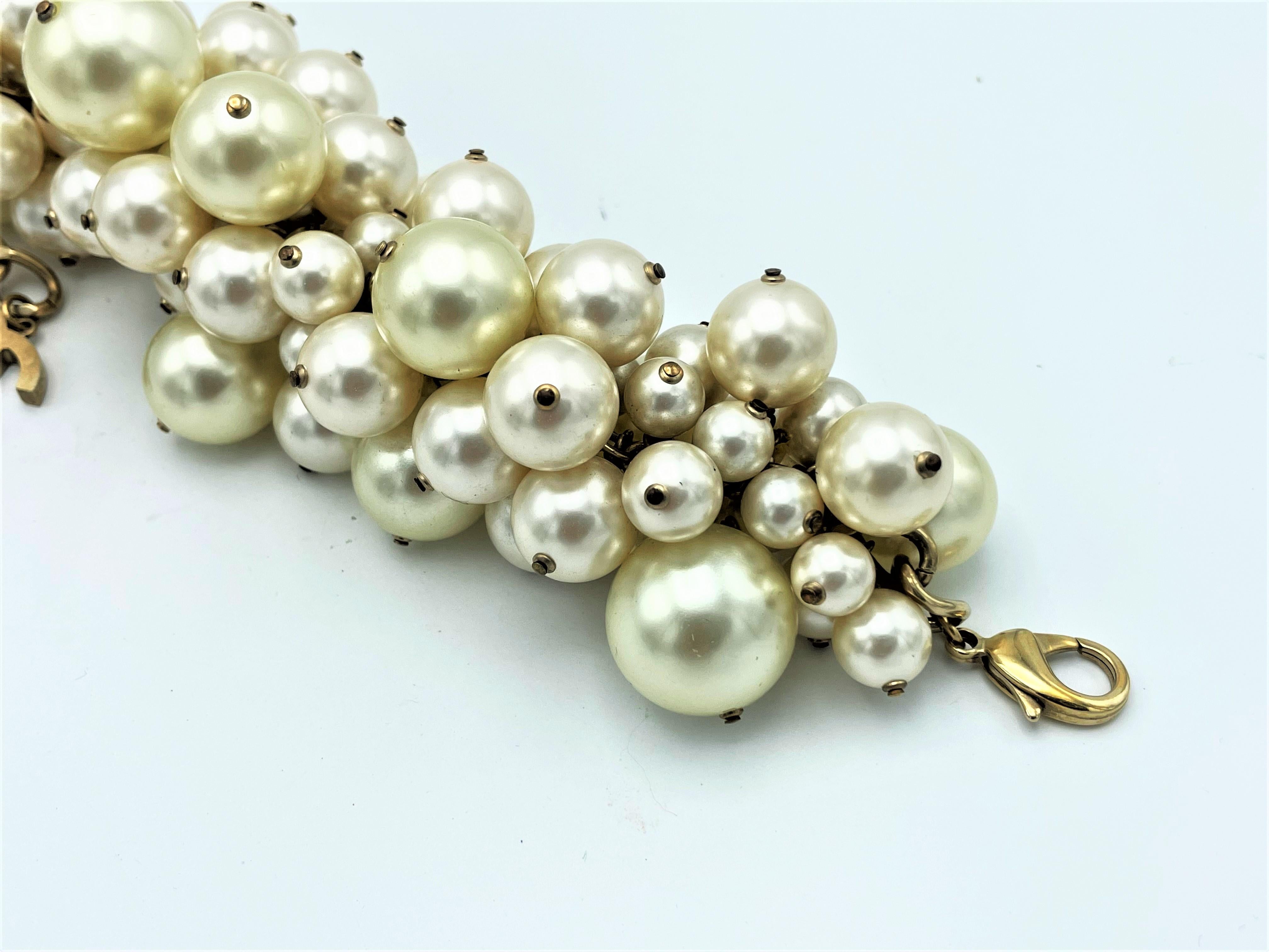 Chanel summer gold metal CC Cluster ball bracelet ore necklace, collection 2013 For Sale 3