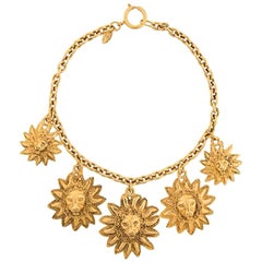 Chanel Sun Lion Heads Necklace