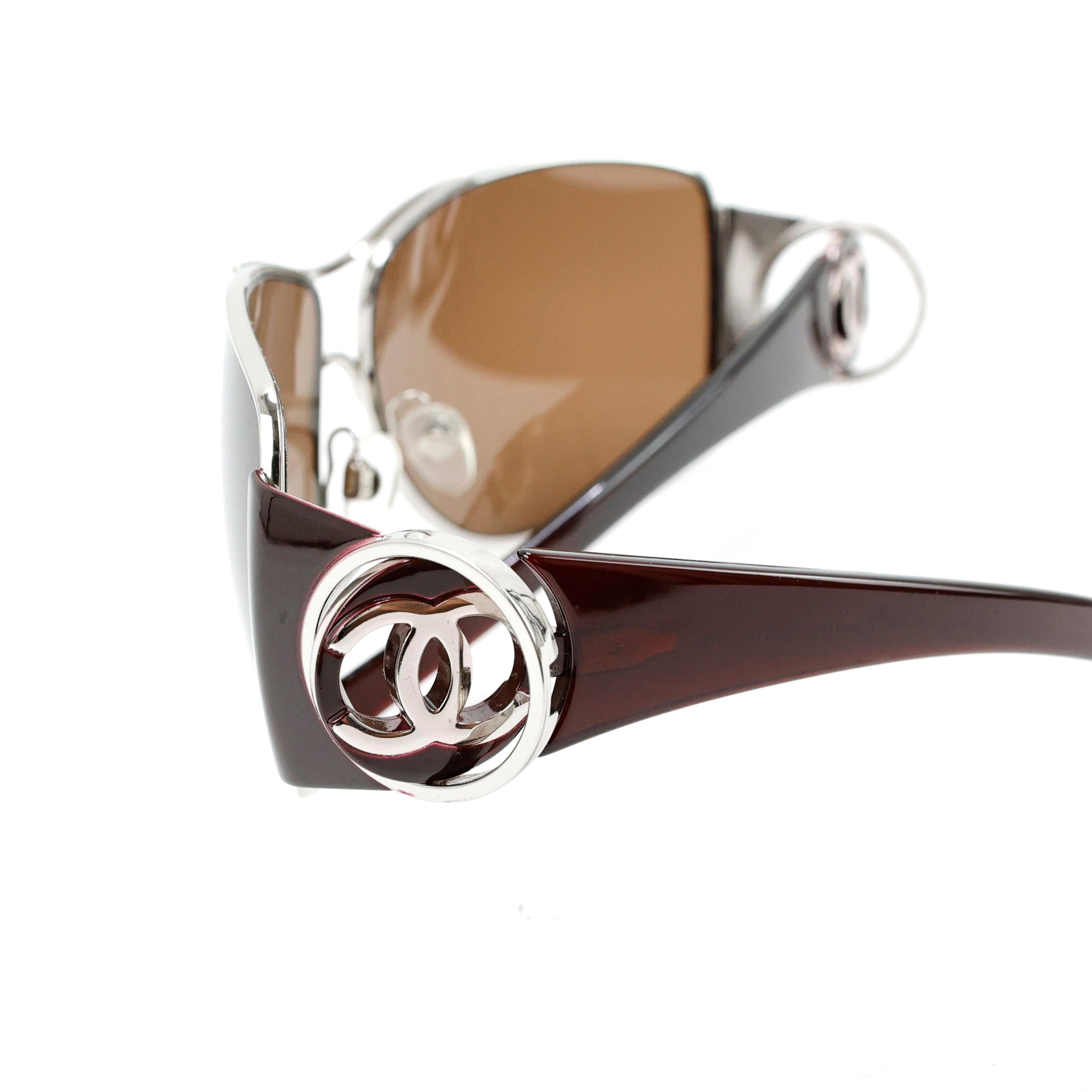 Chanel Sunglasses Mod CC 4143 round logo at 1stDibs