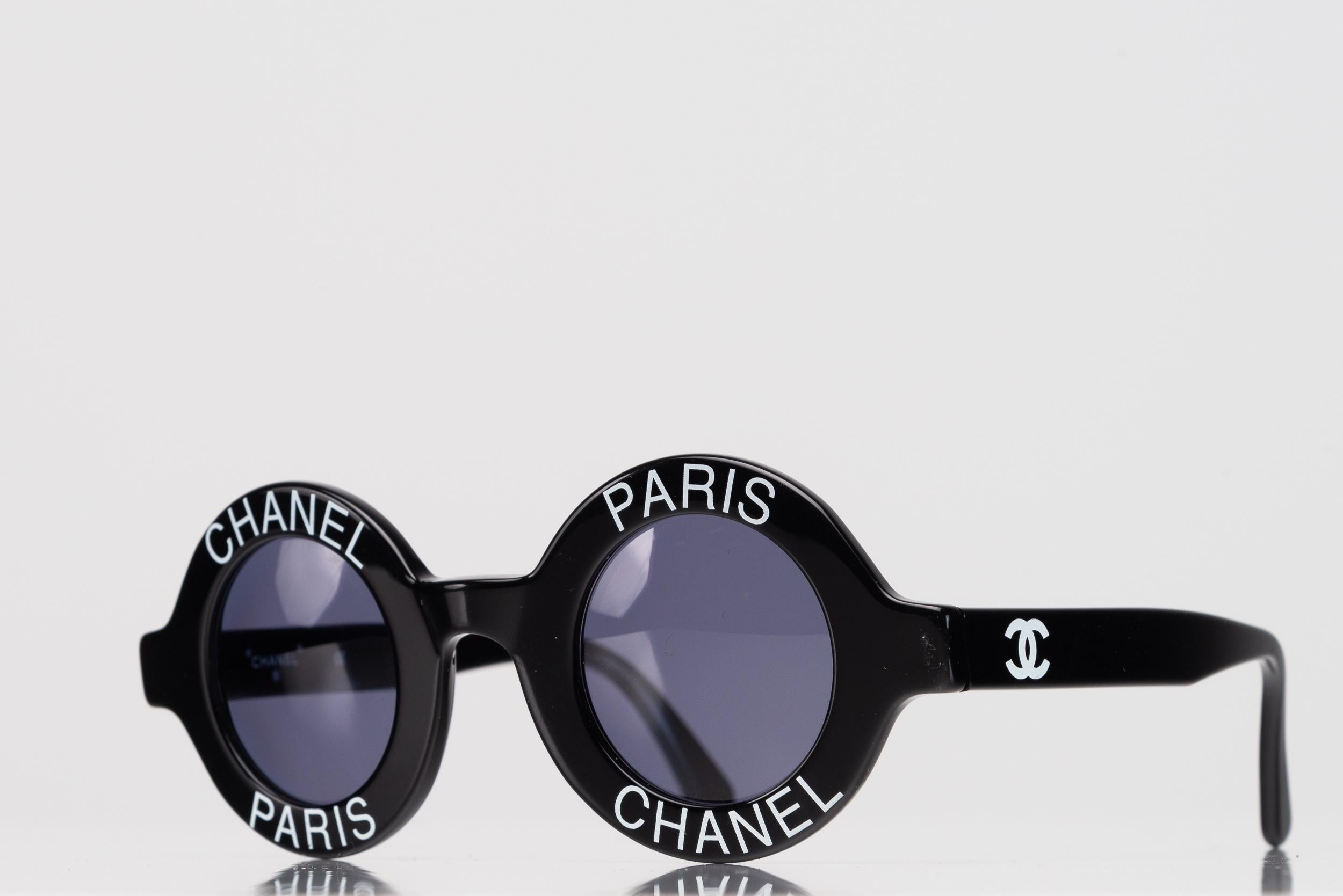 Chanel Sunglasses Vintage 90's Paris CC Logo  For Sale 9