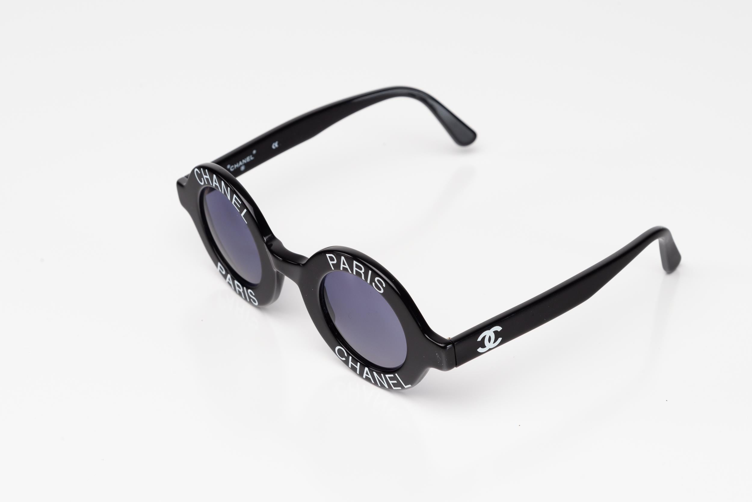 Chanel Sunglasses Vintage 90's Paris CC Logo  For Sale 10