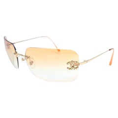 Vintage Chanel Sunglasses with Rhinestone CCs