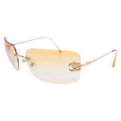 Retro Chanel Sunglasses with Rhinestone CCs